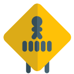 Pedestrian walking traffic road sign post layout icon