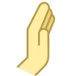Vista lateral de la mano icon