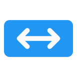 Horizontal arrows in both directional on a road signal icon