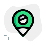 Location of a single user for work from remote location icon