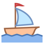 Barco à vela pequeno icon