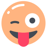 ícone de rosto piscando com língua icon