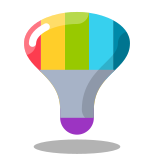 Lampada RGB icon