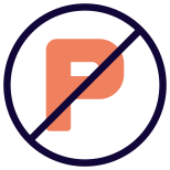 No Parking in private property of a location icon