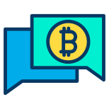 Chat about Bitcoin icon