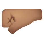 Left Facing Fist Medium Skin Tone icon