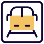 Train logotype for station to board passenger from site icon