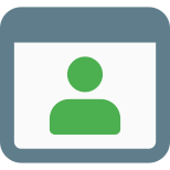 Online user social profile for web login icon