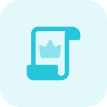 Online premium membership letter with crown logotype icon