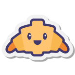 Kawaii Croissant icon