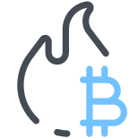 Bitcoin-Flamme icon