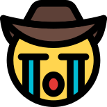 cowboy-externo-com-chapéu-emoticon-chorando-com-lágrimas-sorrisas-cheias-tal-revivo icon