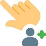 Add user multiple user with single touch icon