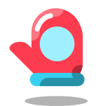 Glove With Snowball icon