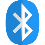 Bluetooth exchanging data between fixed and mobile devices over short distances icon