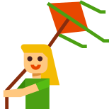 Kid Flying Kite icon