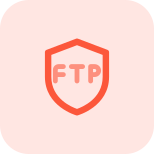 File transfer protocol in a secure mode icon