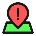 Location Pin Warning icon