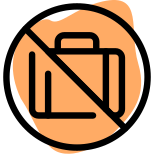 No extra baggage allowed during international travel icon