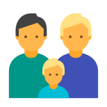 Familie-zwei-Mann-Hauttyp-2 icon