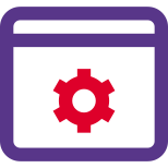 Intenet browser setting and maintenance application menu icon