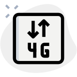 Forth Generation of internet connectivity in cellular network icon