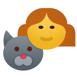 Girl and dog icon