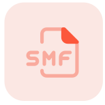 SMF is a file extension for an audio file in the midi format icon