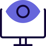 Computer monitor active vision control to protect from harmful rays icon
