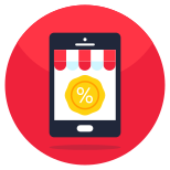 Mobile Shopping Discount icon
