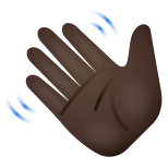 Waving Hand Dark Skin Tone icon