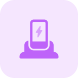 Mobile phone rest power charging station dock icon