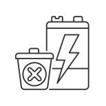 Stop Improper Battery Disposal icon