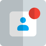 New phone contact generated in application template icon