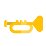 Trumpet played on a stage show concert icon