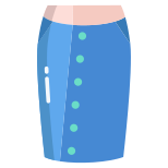 Buttoned Straight Skirt icon