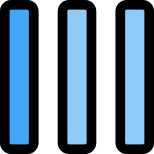 Multiple column bar layout - vertical strip section icon
