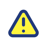 Triangle Shaped Caution Sign icon