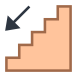 계단 아래로 icon