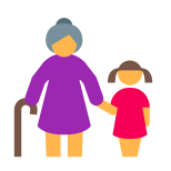 Grandmother With A Girl icon