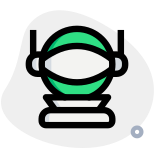 Cosmonaut head gear with antenna for communication icon