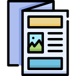 Trifold brochure icon