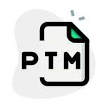 PTM file association an audio tracking module format used by PolyTracker icon