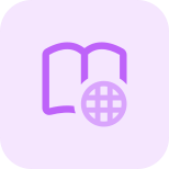 Global access of a book isolated on a white background icon