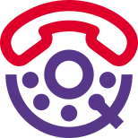 Classic outdated phone rotary dialing feature layout icon