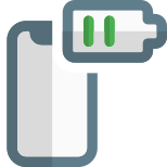 Smartphone battery level at medium state layout icon