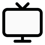 带有双天线音乐的外部过时技术电视机 tal-revivo icon