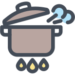 Boiling pot icon