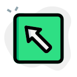 Northwest direction for exiting the lane from traffic icon