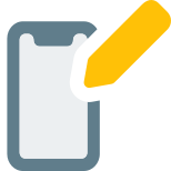 Advance smartphone and stylus with handwriting input feature icon